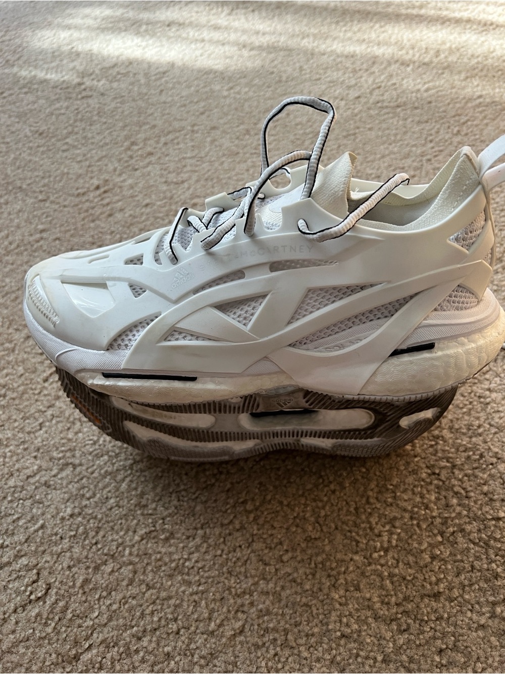Stella McCartney Off-White Lace-Up Platform Sneakers